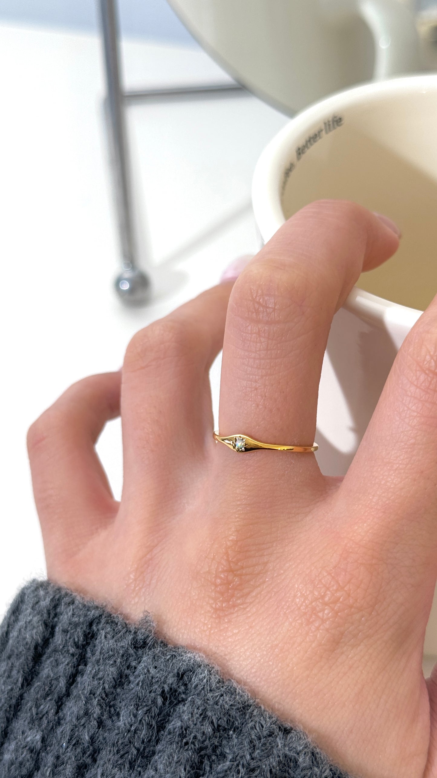 925 Silver Opal Essence Ring