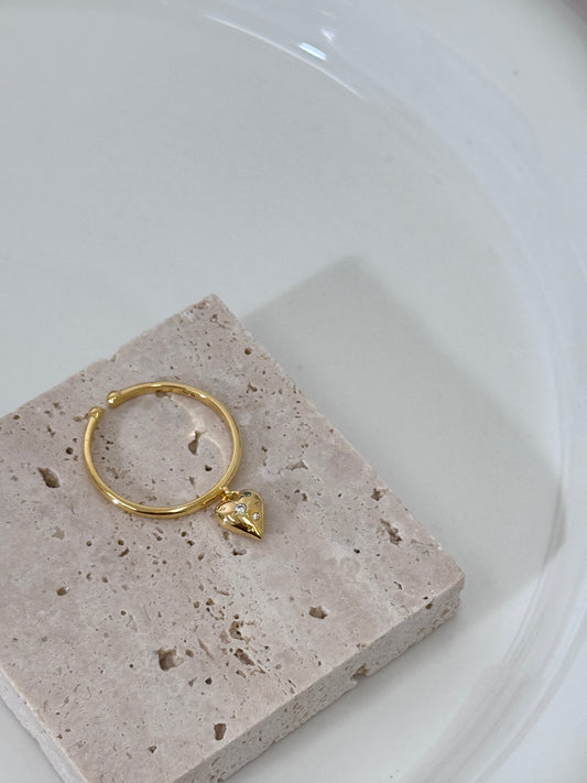 925 Silver Heart of Stone Ring