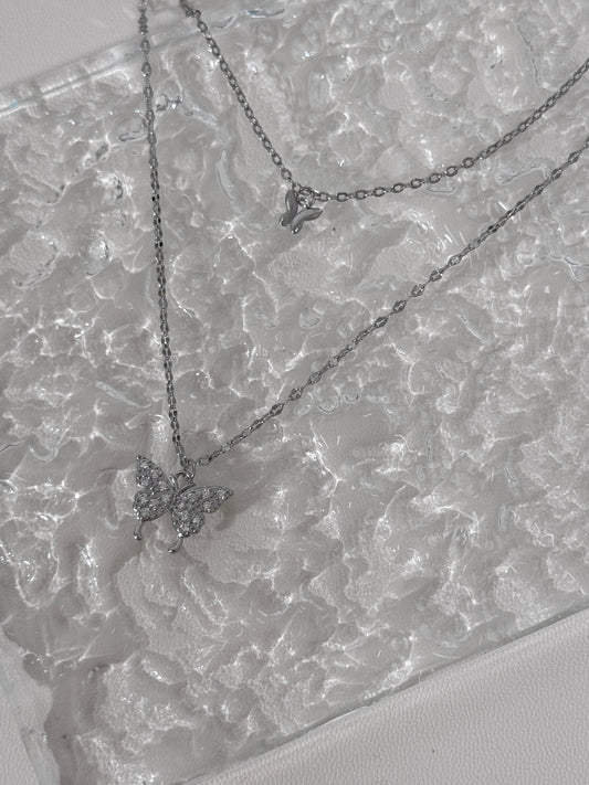 Whispering Butterfly Duet Necklace 🦋
