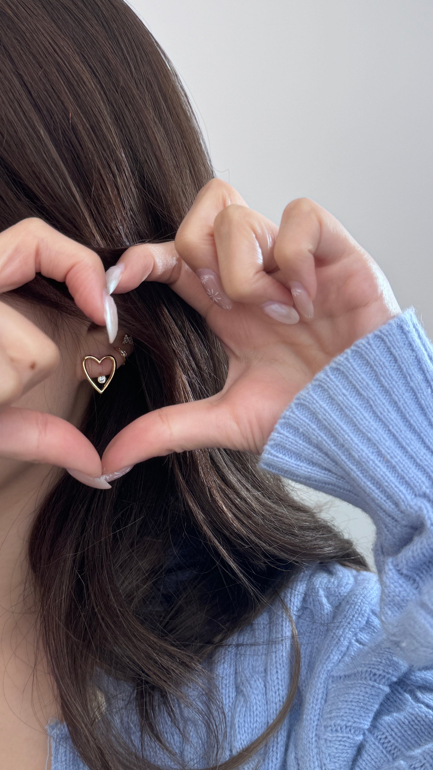 925 Silver Cheeky Heart Earrings