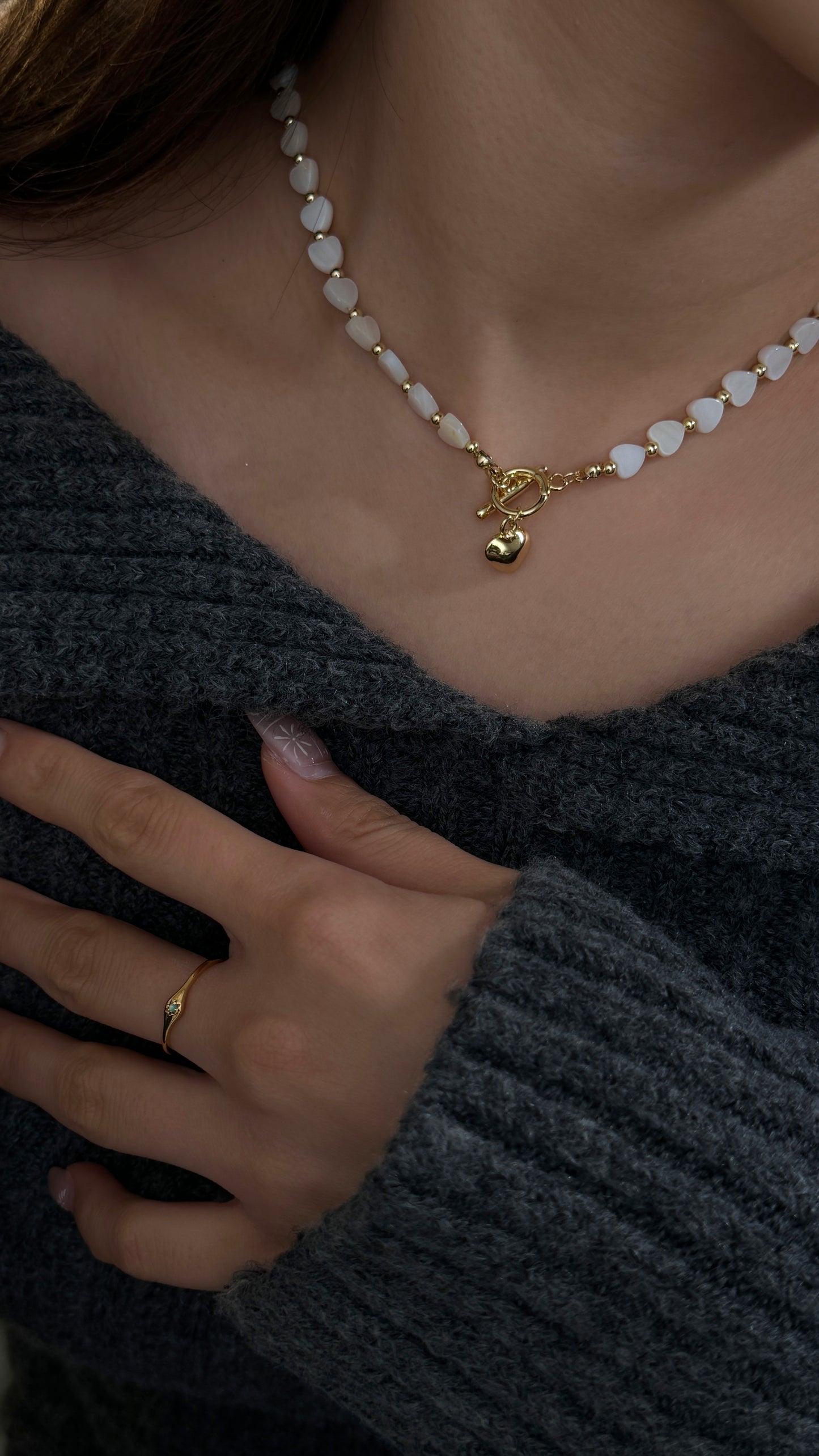 Heart of Mother Pearl Necklace