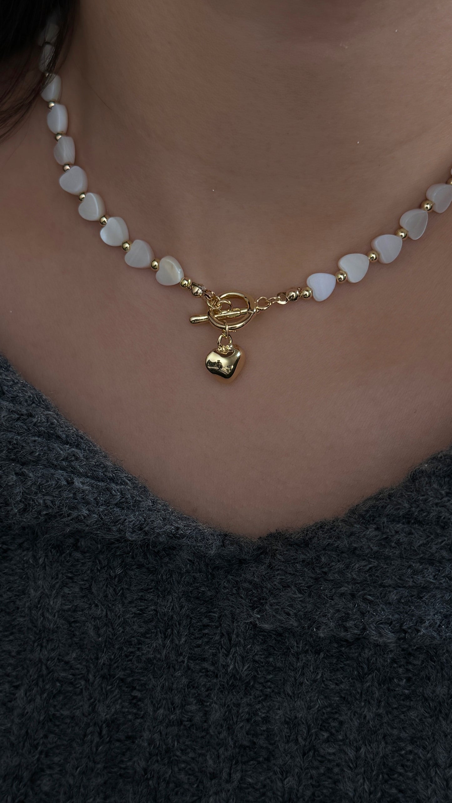 Heart of Mother Pearl Necklace