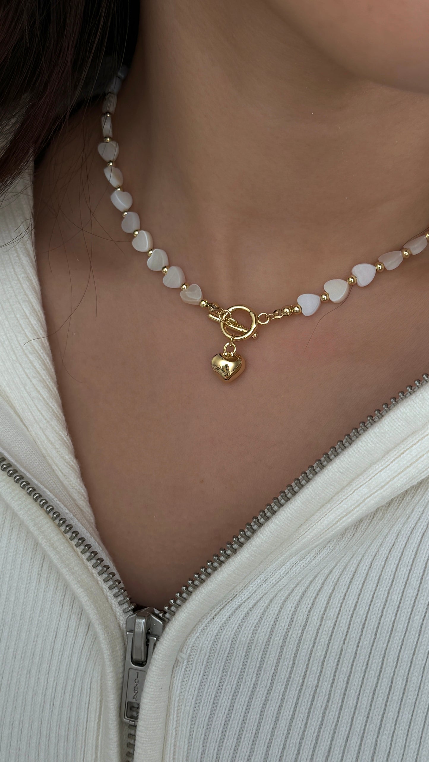 Heart of Mother Pearl Necklace