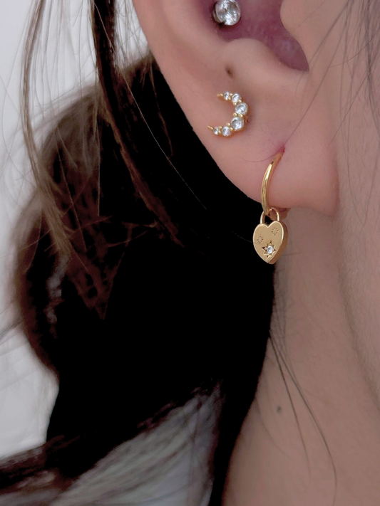 925 Silver Heart of Stone Earrings