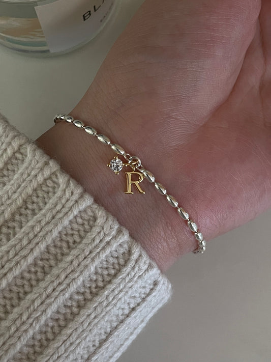 <Must Have!!> 925 Silver your initial bracelet